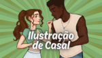 Ilustração de Casal - Gabriel e Manuela
